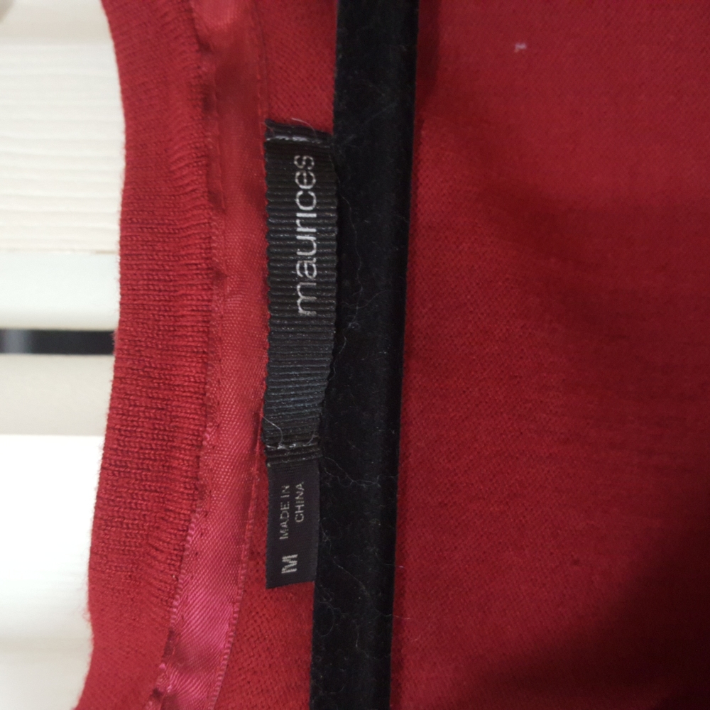 Maurices Red Button Up Sweater - Picture 2 of 4